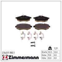 ZIMMERMANN 23407.190.1 Bremsbelagsatz, Scheibenbremse