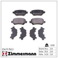 ZIMMERMANN 23417.150.2 Bremsbelagsatz, Scheibenbremse