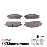 ZIMMERMANN 23422.165.1 Bremsbelagsatz, Scheibenbremse