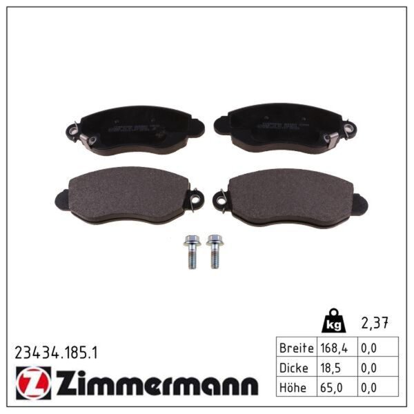 ZIMMERMANN 23434.185.1 Bremsbelagsatz, Scheibenbremse