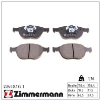 ZIMMERMANN 23440.175.1 Bremsbelagsatz, Scheibenbremse