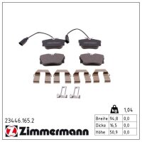 ZIMMERMANN 23446.165.2 Bremsbelagsatz, Scheibenbremse