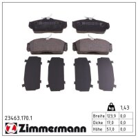 ZIMMERMANN 23463.170.1 Bremsbelagsatz, Scheibenbremse