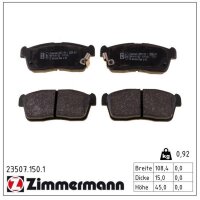 ZIMMERMANN 23507.150.1 Bremsbelagsatz, Scheibenbremse