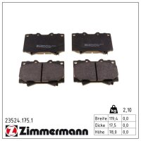 ZIMMERMANN 23524.175.1 Bremsbelagsatz, Scheibenbremse