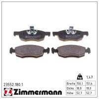 ZIMMERMANN 23552.180.1 Bremsbelagsatz, Scheibenbremse