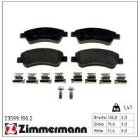 ZIMMERMANN 23599.190.2 Bremsbelagsatz, Scheibenbremse