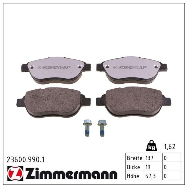 ZIMMERMANN 23600.990.1 Bremsbelagsatz, Scheibenbremse