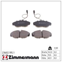 ZIMMERMANN 23602.195.1 Bremsbelagsatz, Scheibenbremse