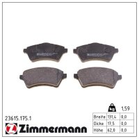 ZIMMERMANN 23615.175.1 Bremsbelagsatz, Scheibenbremse