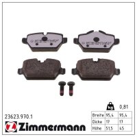 ZIMMERMANN 23623.970.1 Bremsbelagsatz, Scheibenbremse