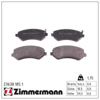ZIMMERMANN 23638.185.1 Bremsbelagsatz, Scheibenbremse
