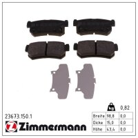 ZIMMERMANN 23673.150.1 Bremsbelagsatz, Scheibenbremse