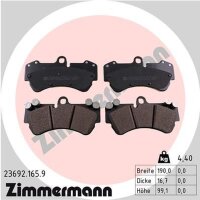 ZIMMERMANN 23692.165.9 Bremsbelagsatz, Scheibenbremse
