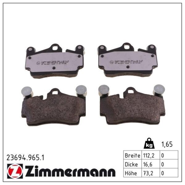 ZIMMERMANN 23694.965.1 Bremsbelagsatz, Scheibenbremse