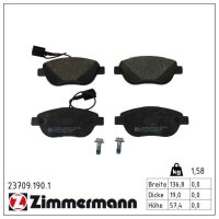 ZIMMERMANN 23709.190.1 Bremsbelagsatz, Scheibenbremse