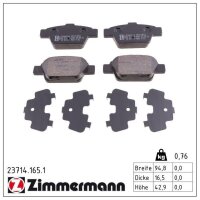 ZIMMERMANN 23714.165.1 Bremsbelagsatz, Scheibenbremse