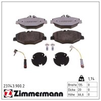 ZIMMERMANN 23743.900.2 Bremsbelagsatz, Scheibenbremse