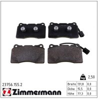 ZIMMERMANN 23756.155.2 Bremsbelagsatz, Scheibenbremse