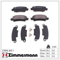 ZIMMERMANN 23816.160.1 Bremsbelagsatz, Scheibenbremse