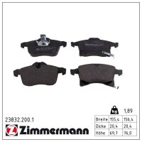ZIMMERMANN 23832.200.1 Bremsbelagsatz, Scheibenbremse