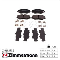 ZIMMERMANN 23868.170.2 Bremsbelagsatz, Scheibenbremse