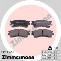 ZIMMERMANN 23873.160.1 Bremsbelagsatz, Scheibenbremse