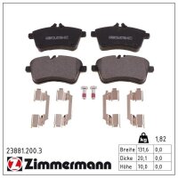 ZIMMERMANN 23881.200.3 Bremsbelagsatz, Scheibenbremse