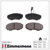 ZIMMERMANN 23917.195.1 Bremsbelagsatz, Scheibenbremse