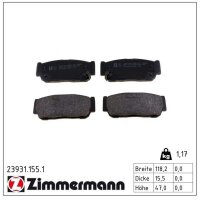 ZIMMERMANN 23931.155.1 Bremsbelagsatz, Scheibenbremse