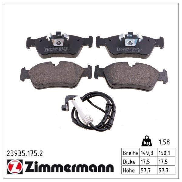 ZIMMERMANN 23935.175.2 Bremsbelagsatz, Scheibenbremse