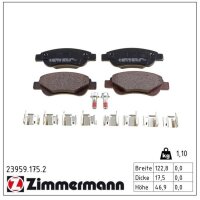 ZIMMERMANN 23959.175.2 Bremsbelagsatz, Scheibenbremse