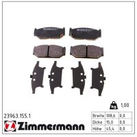 ZIMMERMANN 23963.155.1 Bremsbelagsatz, Scheibenbremse