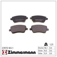 ZIMMERMANN 23973.165.1 Bremsbelagsatz, Scheibenbremse