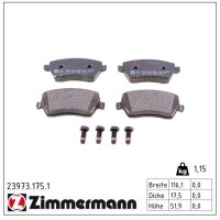 ZIMMERMANN 23973.175.1 Bremsbelagsatz, Scheibenbremse