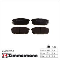 ZIMMERMANN 24058.155.1 Bremsbelagsatz, Scheibenbremse