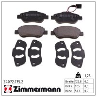 ZIMMERMANN 24072.175.2 Bremsbelagsatz, Scheibenbremse