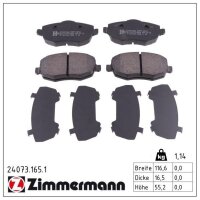 ZIMMERMANN 24073.165.1 Bremsbelagsatz, Scheibenbremse