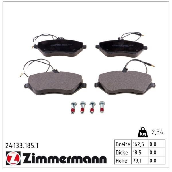 ZIMMERMANN 24133.185.1 Bremsbelagsatz, Scheibenbremse