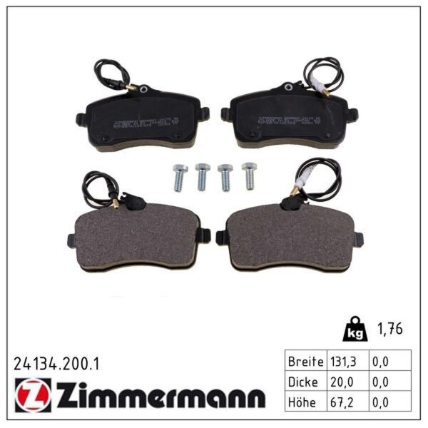 ZIMMERMANN 24134.200.1 Bremsbelagsatz, Scheibenbremse