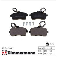 ZIMMERMANN 24134.200.1 Bremsbelagsatz, Scheibenbremse