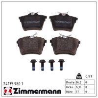 ZIMMERMANN 24135.980.1 Bremsbelagsatz, Scheibenbremse