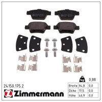 ZIMMERMANN 24150.175.2 Bremsbelagsatz, Scheibenbremse
