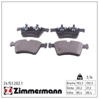 ZIMMERMANN 24151.202.1 Bremsbelagsatz, Scheibenbremse