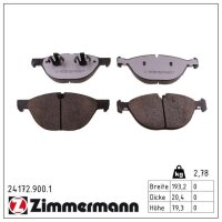 ZIMMERMANN 24172.900.1 Bremsbelagsatz, Scheibenbremse