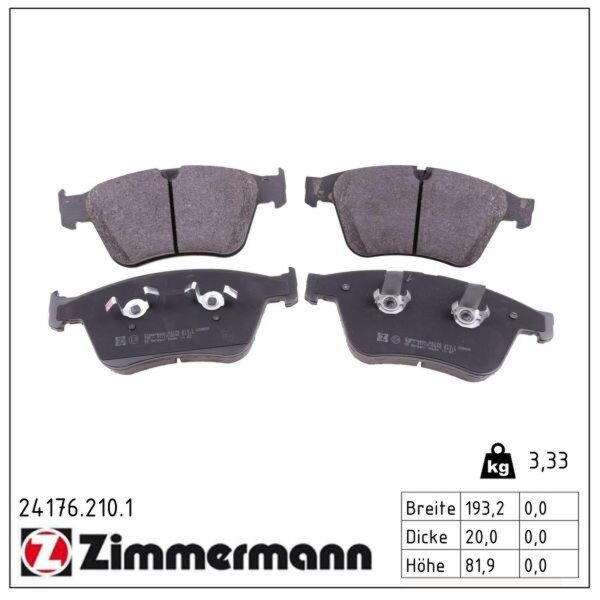 ZIMMERMANN 24176.210.1 Bremsbelagsatz, Scheibenbremse