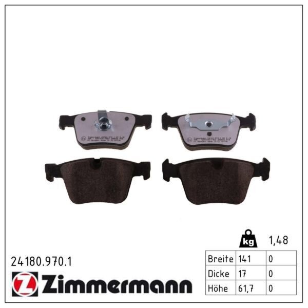 ZIMMERMANN 24180.970.1 Bremsbelagsatz, Scheibenbremse