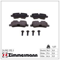 ZIMMERMANN 24192.175.1 Bremsbelagsatz, Scheibenbremse