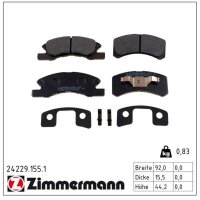 ZIMMERMANN 24229.155.1 Bremsbelagsatz, Scheibenbremse
