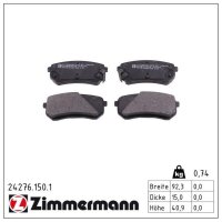 ZIMMERMANN 24276.150.1 Bremsbelagsatz, Scheibenbremse